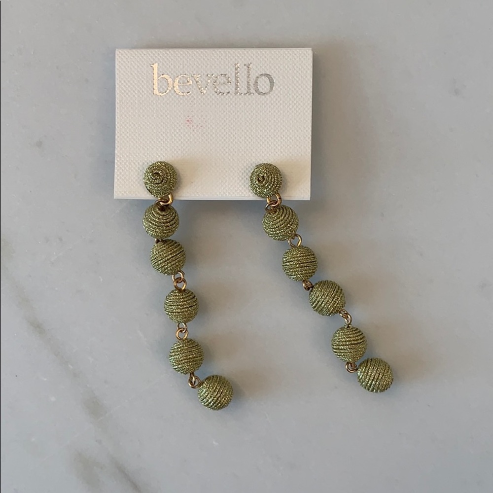 Bevello drop ball earrings